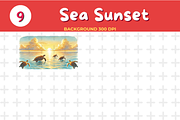 Watercolor Sea Sunset Background JPG, an Education Illustration by John_Walker (Thumbnail 3 of 4)