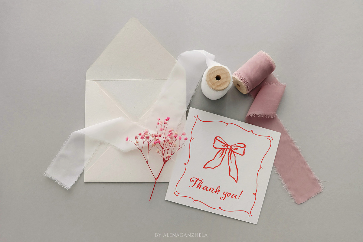 COQUETTE BOWS - patterns & cliparts, a Pattern Graphic by alenaganzhela (Photo 14 of 14)