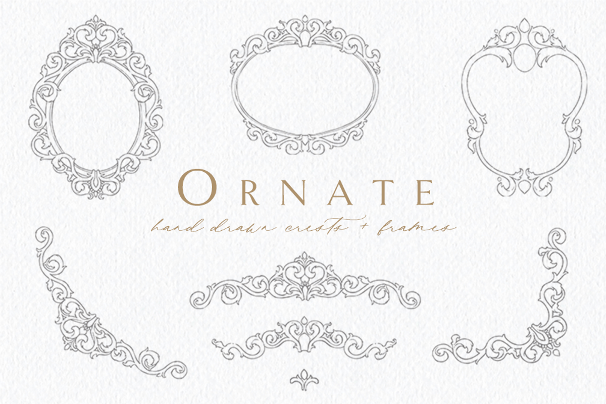 Ornamental Frames for Wedding Logos, an Illustration by Blushed Design by Katrina (Photo 6 of 6)