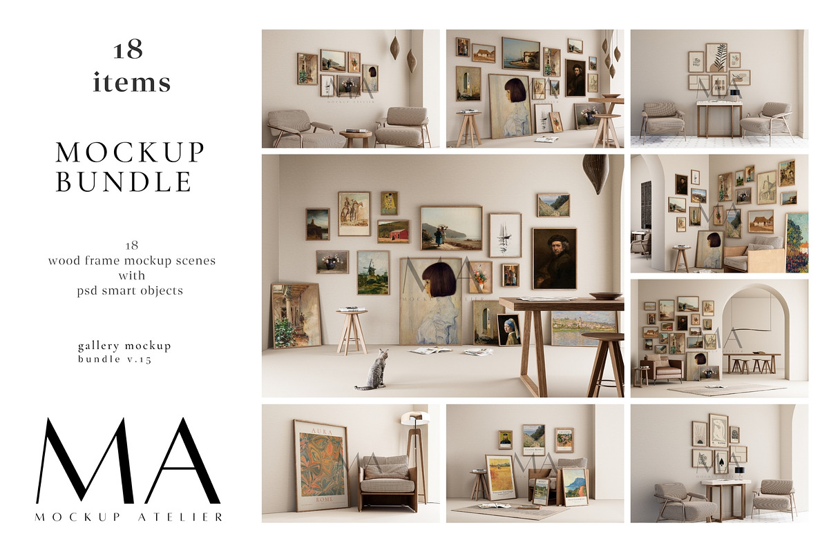 Entire Shop Frame Mockup Bundle, a Household Mockup by Mockup Art Atelier (Photo 23 of 55)
