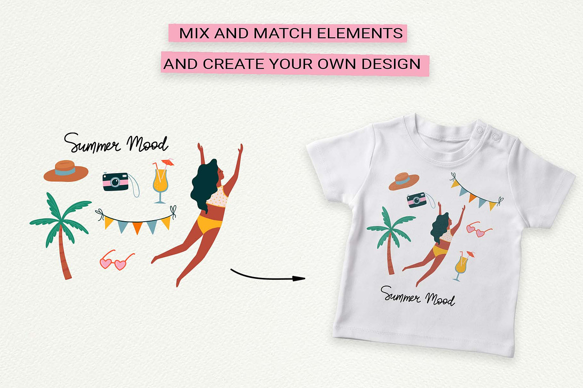 Summer Beach Clipart & Patterns Set, a Seasonal Illustration by Irina Ostapenko (Photo 8 of 10)
