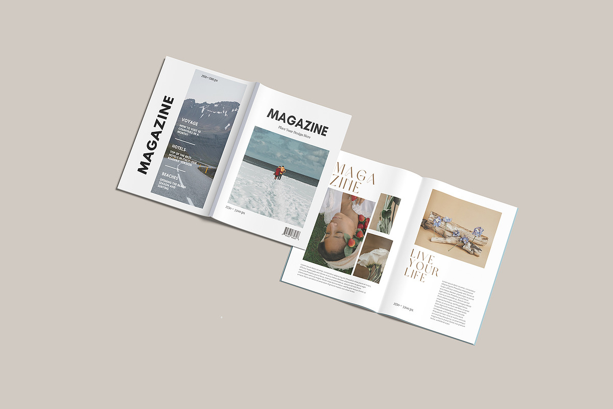 Realistic Magazine Mockup, a Books & Magazine Mockup by lamorastudio (Photo 6 of 11)