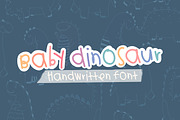 Baby Dinosaur kids handwriting font, a Handwritten Font by jyllyco (Thumbnail 1 of 5)