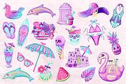 Pastel Goth Beach clipart, a Seasonal Illustration by SecondOfJuly (Thumbnail 5 of 5)