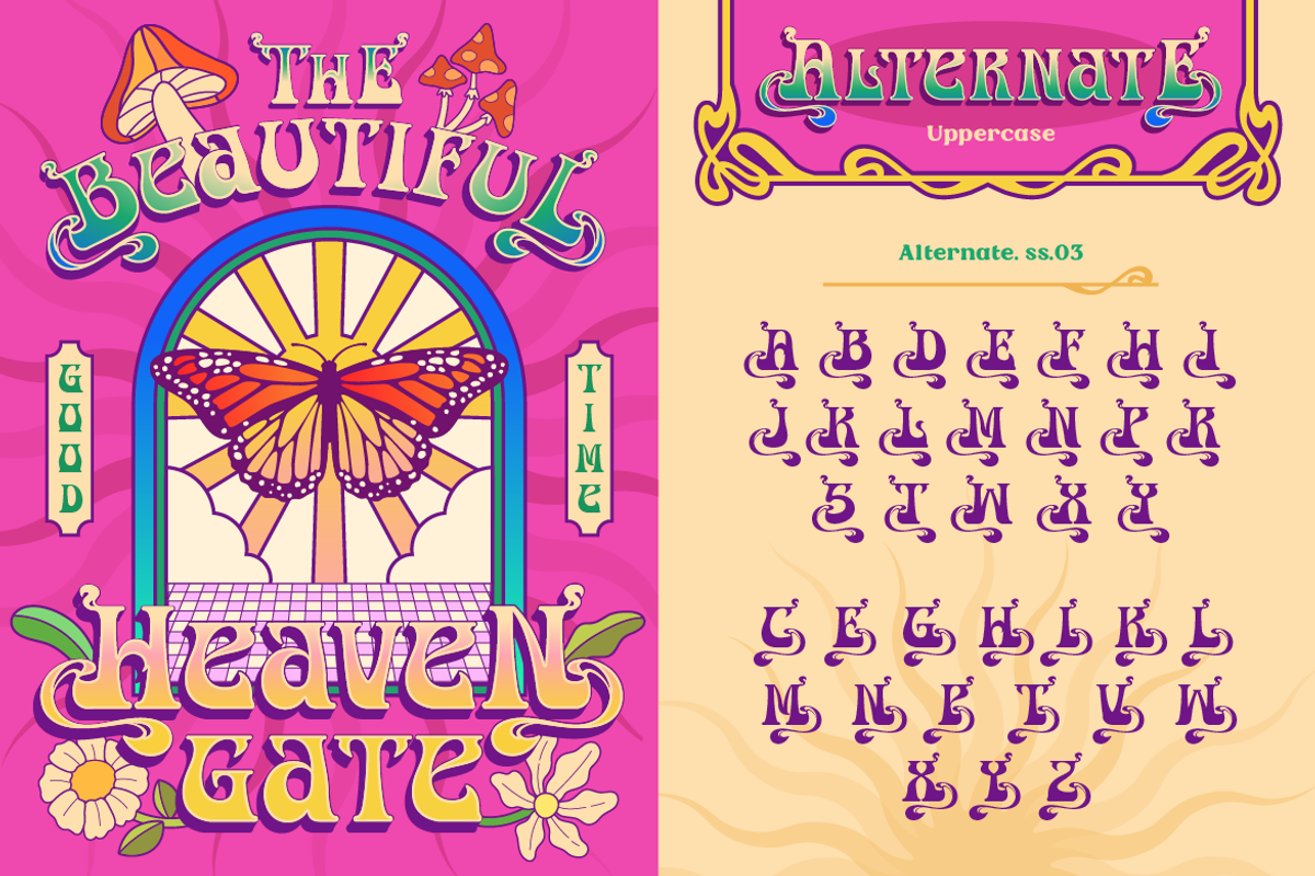 Stuner – Psychedelic Font, a Serif Font by Burntilldead (Photo 4 of 12)