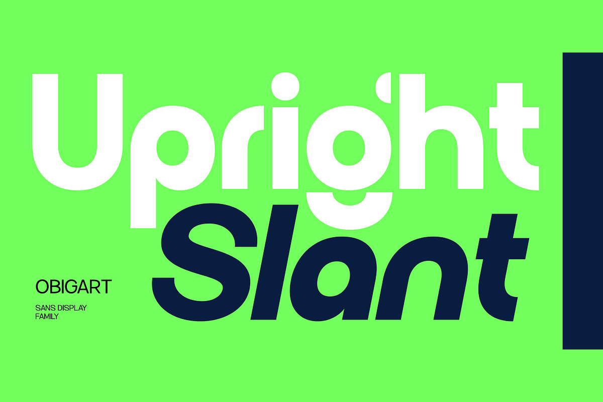 Obigart - Family Font, a Sans Serif Font by Rastype (Photo 7 of 13)