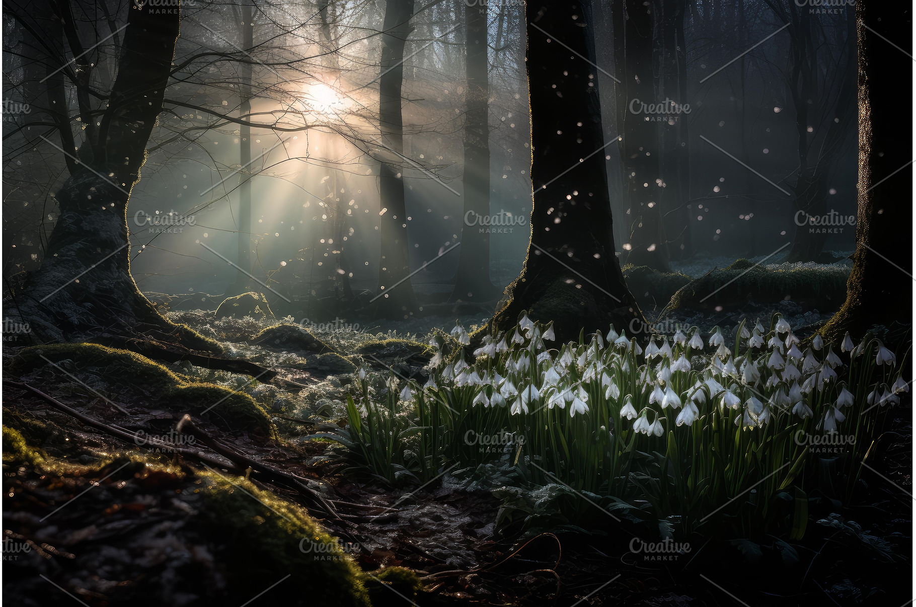 Aromatic Snowdrops forest violet, a Nature Photo by Ylivdesign