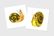 Cute snails set, seamless patterns, an Animal Illustration by Good Studio (Thumbnail 18 of 18)