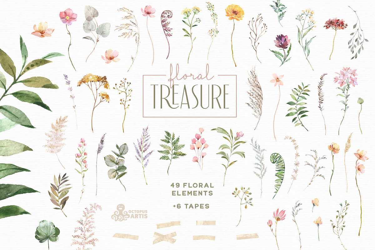 Floral Treasure. Gentle Collection, an Illustration by OctopusArtis (Photo 7 of 12)