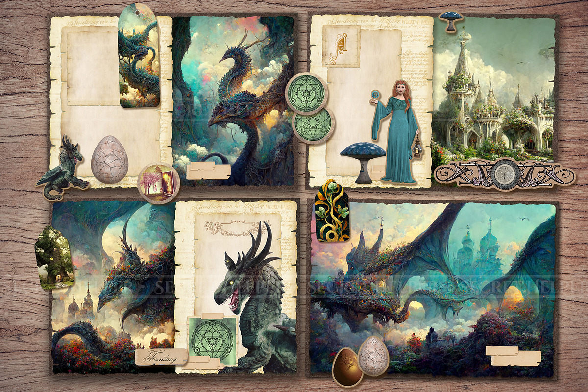 Fantasy Scrapbook Kit, an Illustration by Secret Helper (Photo 3 of 8)