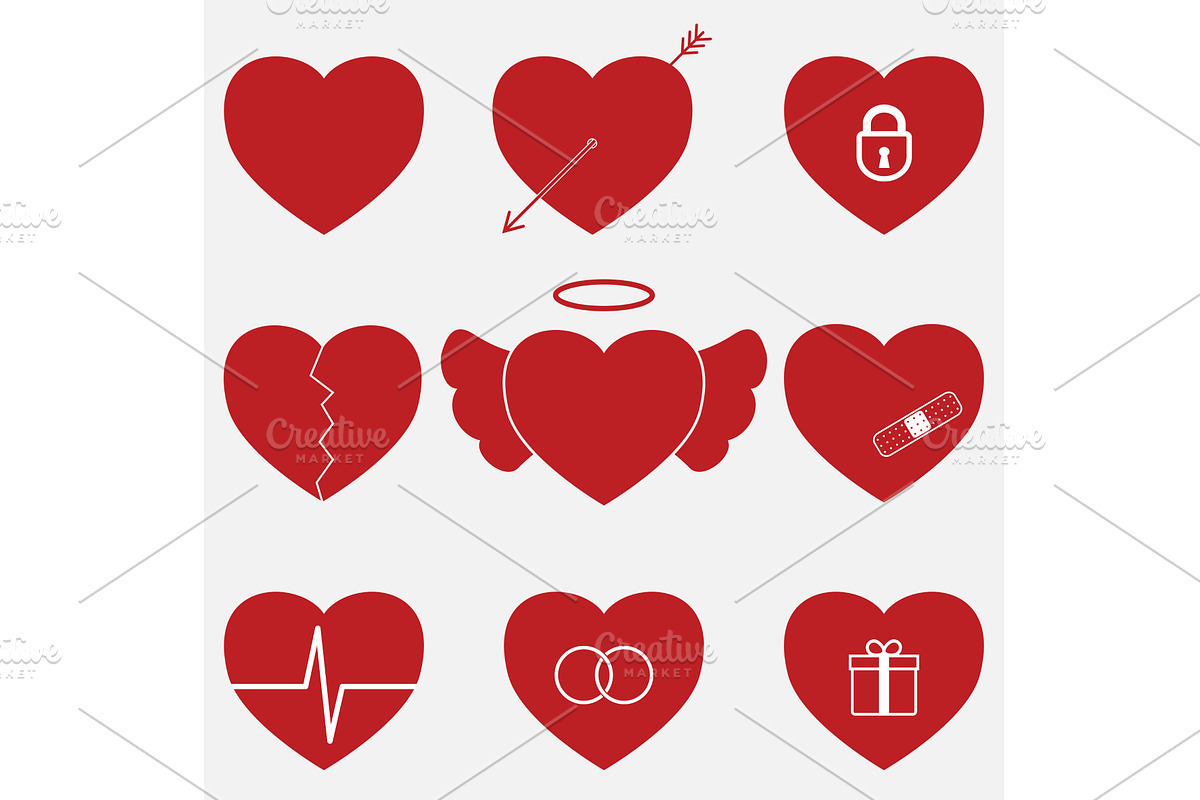 Set Of Hearts, an Object Graphic by Benjaminlion