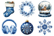 Christmas Blue Clipart PNG, an Illustration by Daily.Designs (Thumbnail 4 of 5)