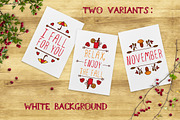 Hand-sketched fall season cards, an Illustration by AV Design (Thumbnail 3 of 6)