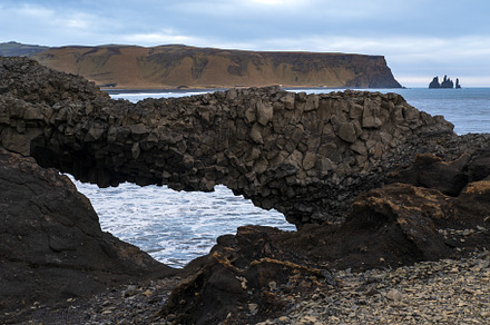 Picturesque autumn evening view to Reynisfjara ocean  black volc, a Nature Photo by YuriyB