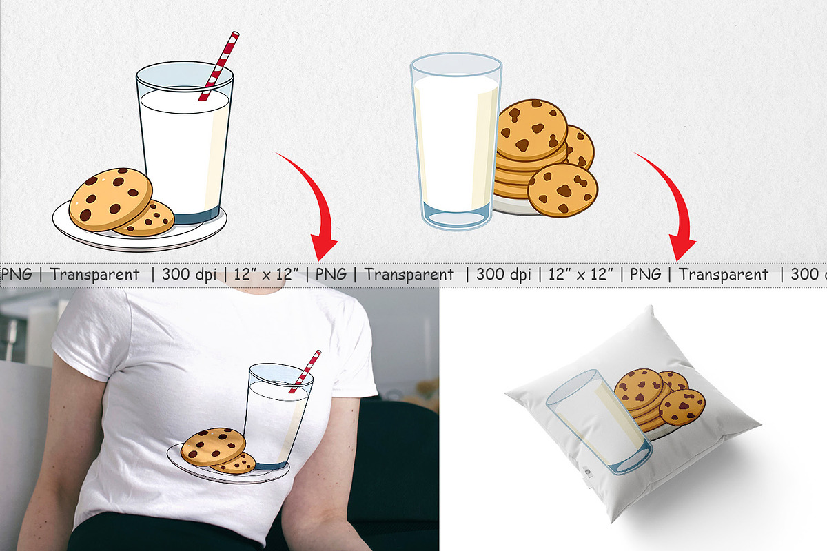 Milk and Cookie Clipart, a Graphic by Artnoy (Photo 3 of 5)