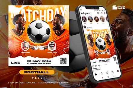 Football Flyer Template, a Flyer Template by Rmbimo