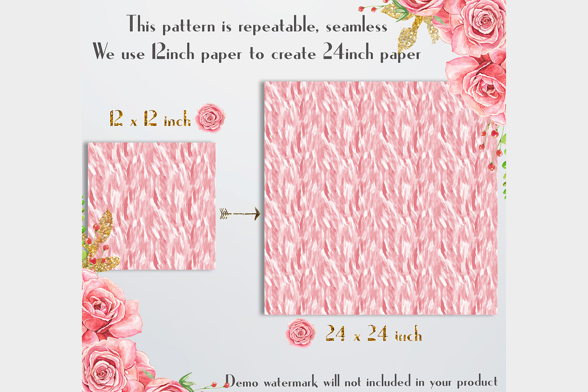 100 Seamless Watercolor Brush Papers, a Pattern Graphic by ThingsbyLary (Photo 8 of 10)