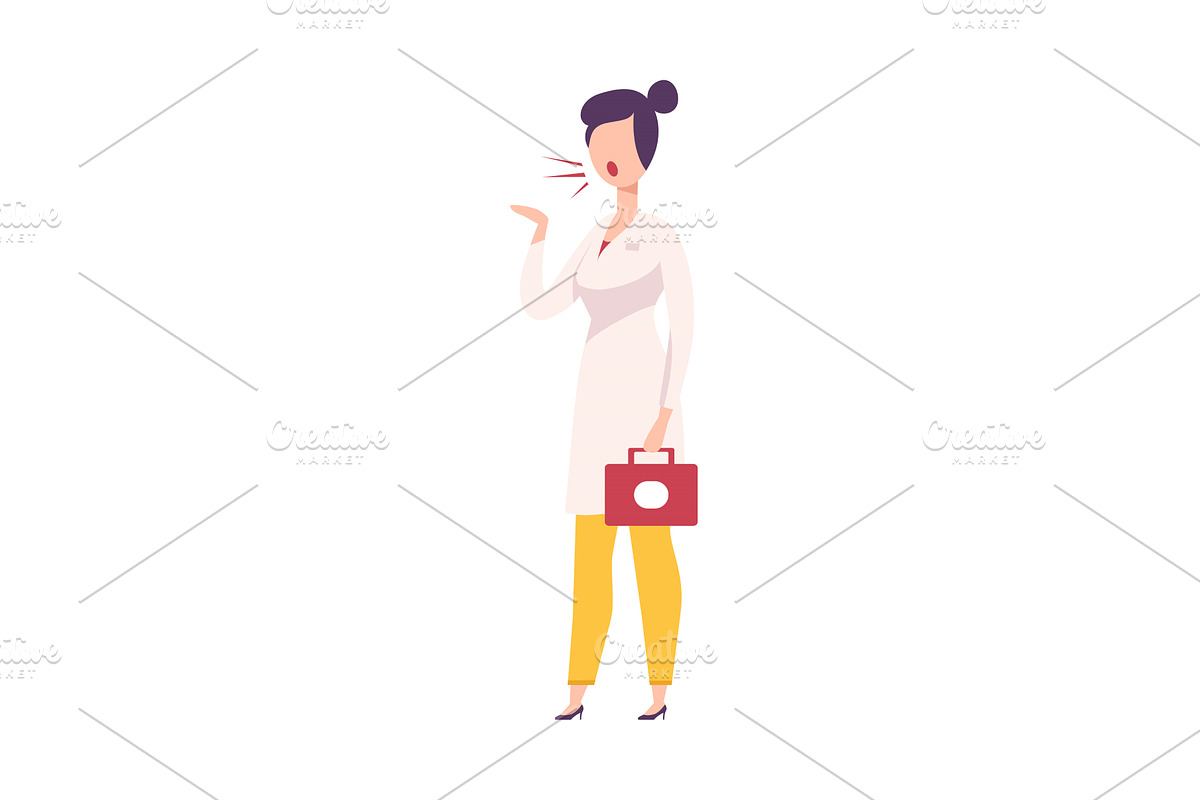 Furious Woman Arguing and Shouting, a Person Illustration by TopVectors