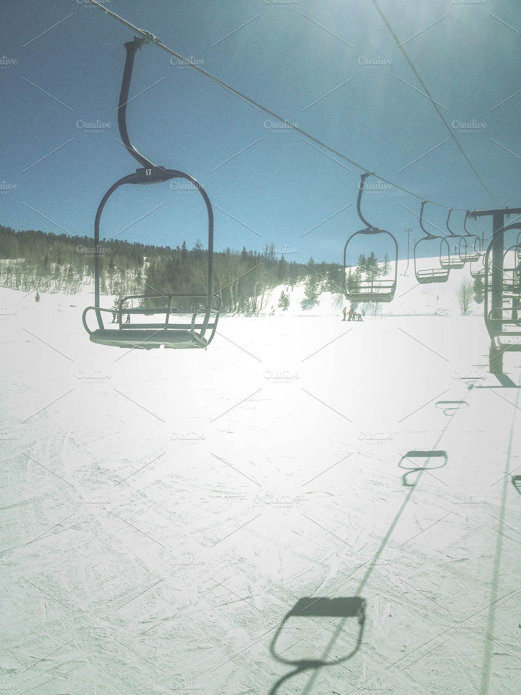 Empty Snowy ski Lift, a Sports & Recreation Photo by Suzo Images