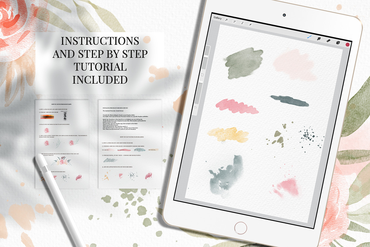 Watercolor brushes for Procreate, a Brush Add-On by anastasiia.art (Photo 10 of 12)