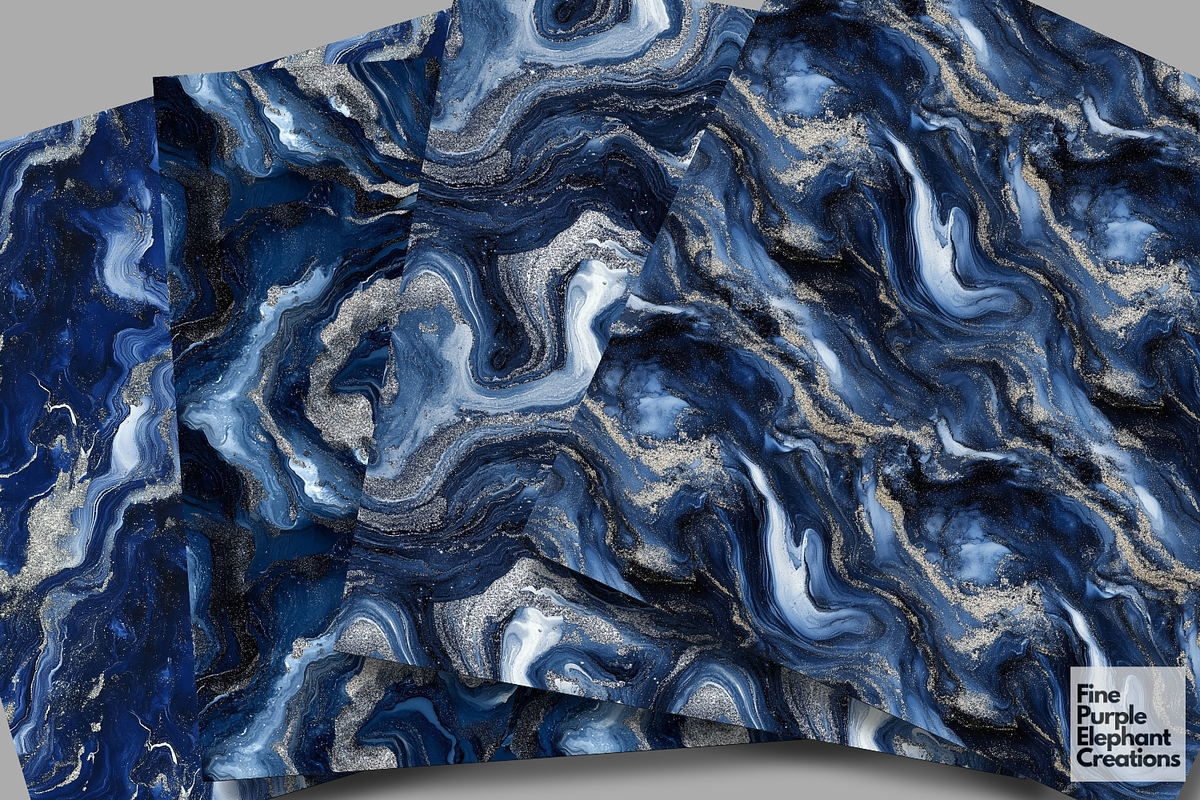 Blue Marble Texture Granite Stone, a Pattern Graphic by Fine Purple Elephant (Photo 2 of 5)