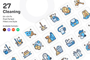 Cleaning Icons Set - Filled Line, an Icon by Kmg Design (Thumbnail 1 of 2)