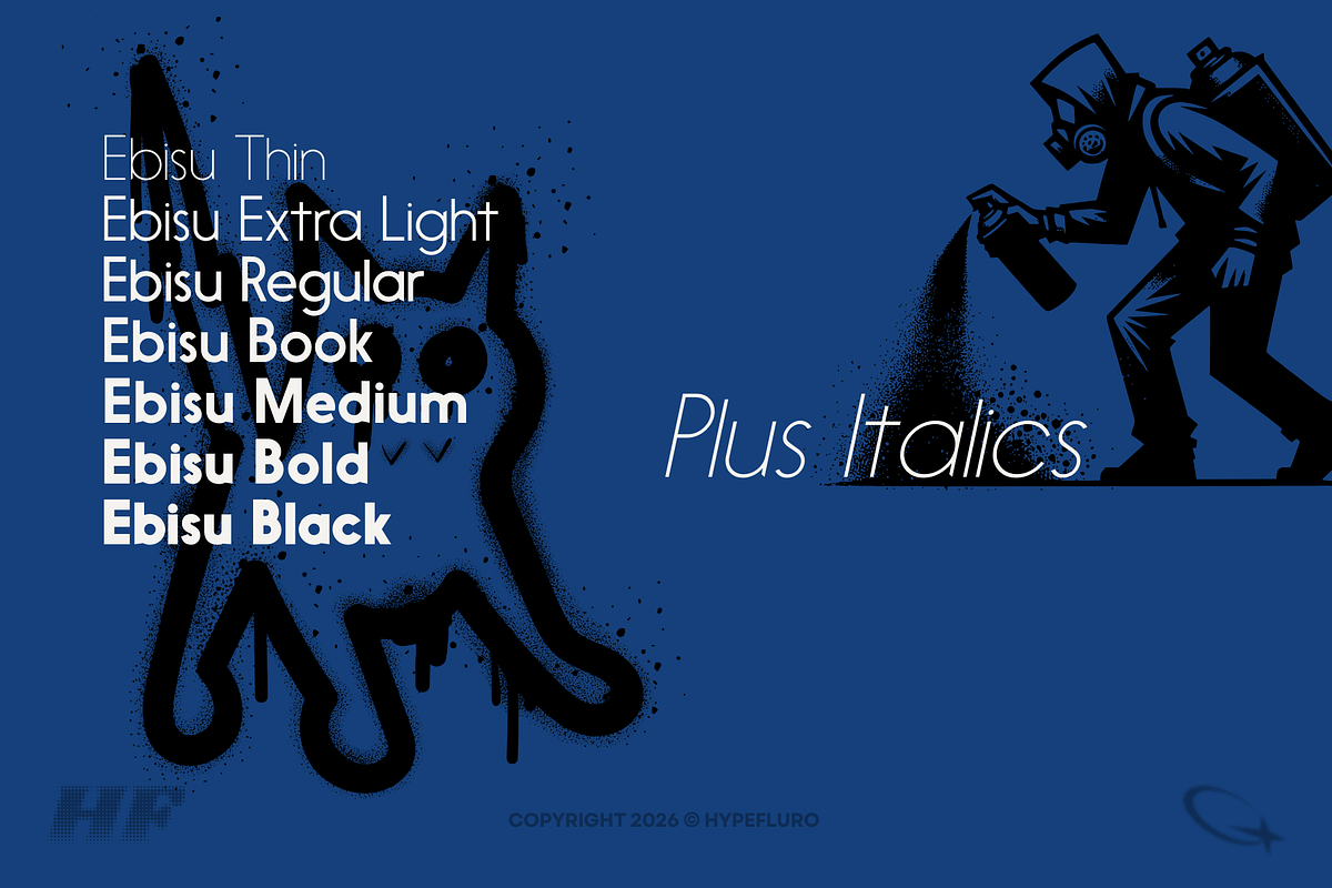 Ebisu 16 Sans Serif Text Fonts, a Sans Serif Font by HyperFluro (Photo 9 of 11)