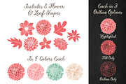 Mint & Coral Dahlia Clipart, an Illustration by Amanda Ilkov (Thumbnail 3 of 4)