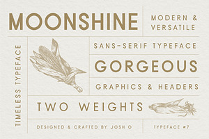 Moonshine Font Classic Sans Serif