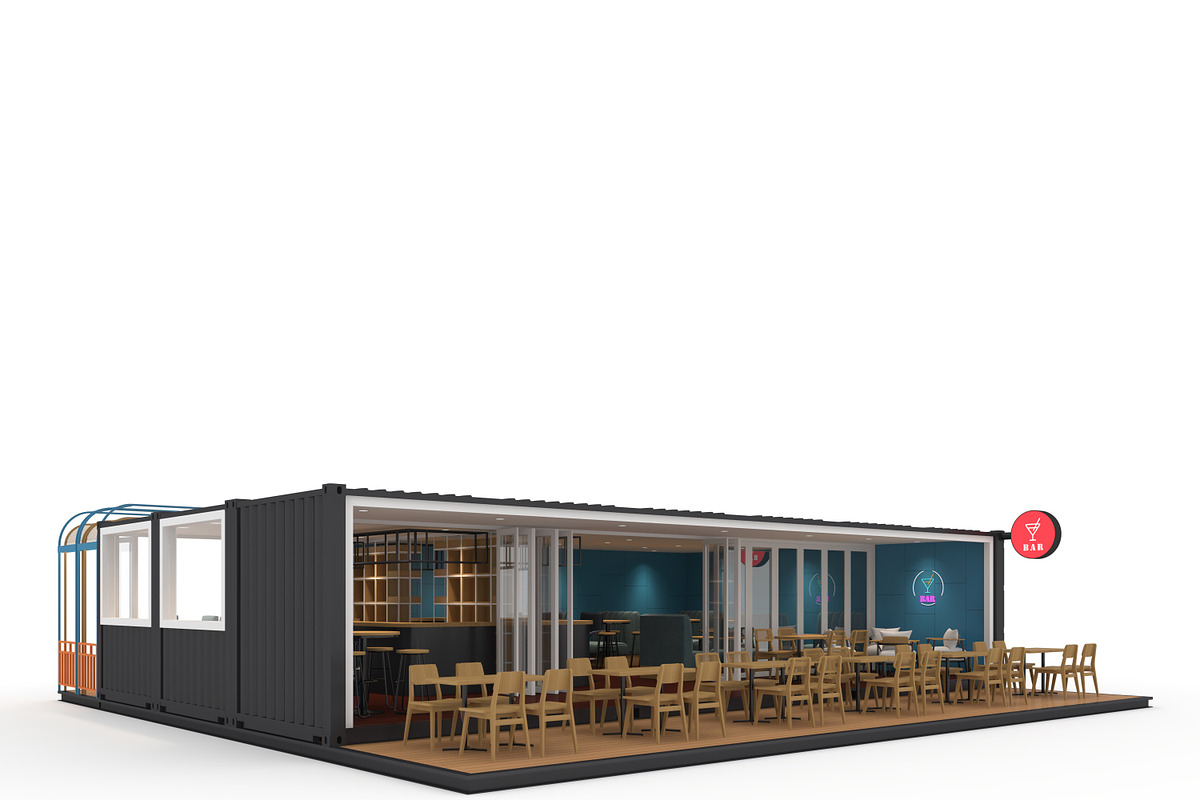 3D Model Container Bar 2, an Architecture 3D Model by SR 3D Visual (Photo 8 of 24)