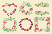 Raspberry. Watercolor Clip Art, a Food Illustration by Farida Bik (Thumbnail 6 of 11)