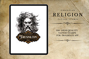 100 Religion,Procreate Tattoo Stamps, a Brush Add-On by Torus1 (Thumbnail 4 of 5)
