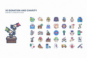 Donation and Charity icon set, a Solid Icon by Icongeek26 (Thumbnail 1 of 6)