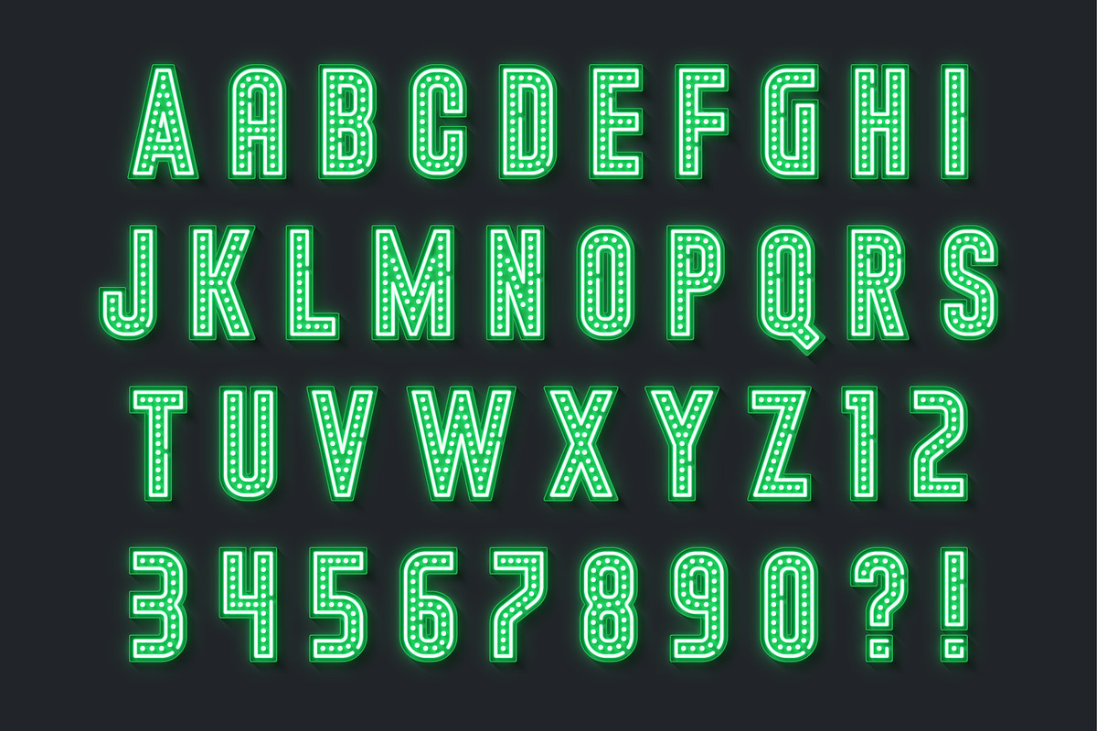 Retro LEDs and neon show alphabet, an Object Graphic by RevelStockart (Photo 8 of 12)