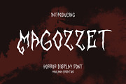 Magozzet Horror Display Font, a Handwritten Font by Maulana Creative (Thumbnail 1 of 7)