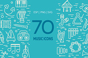 70 Music Icons, an Icon by Mallinka (Thumbnail 1 of 5)