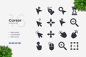 Cursor Solid Icons, an Icon by Upnowgraphic