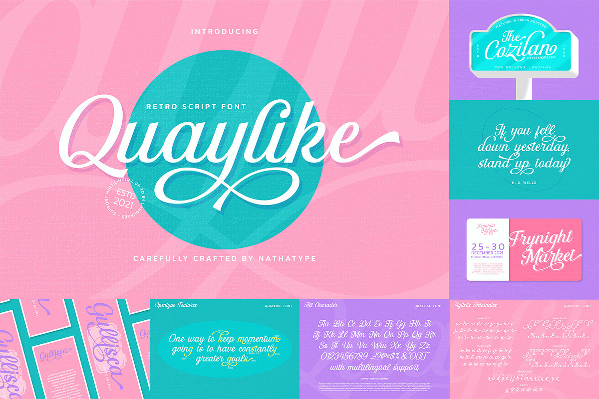 Exclusive Vintage Retro Font Bundle, a Script Font by Vintage Division (Photo 5 of 12)