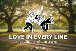 Love in Every Line | Illustrations, a Person Illustration by 3d_model_tifotizi