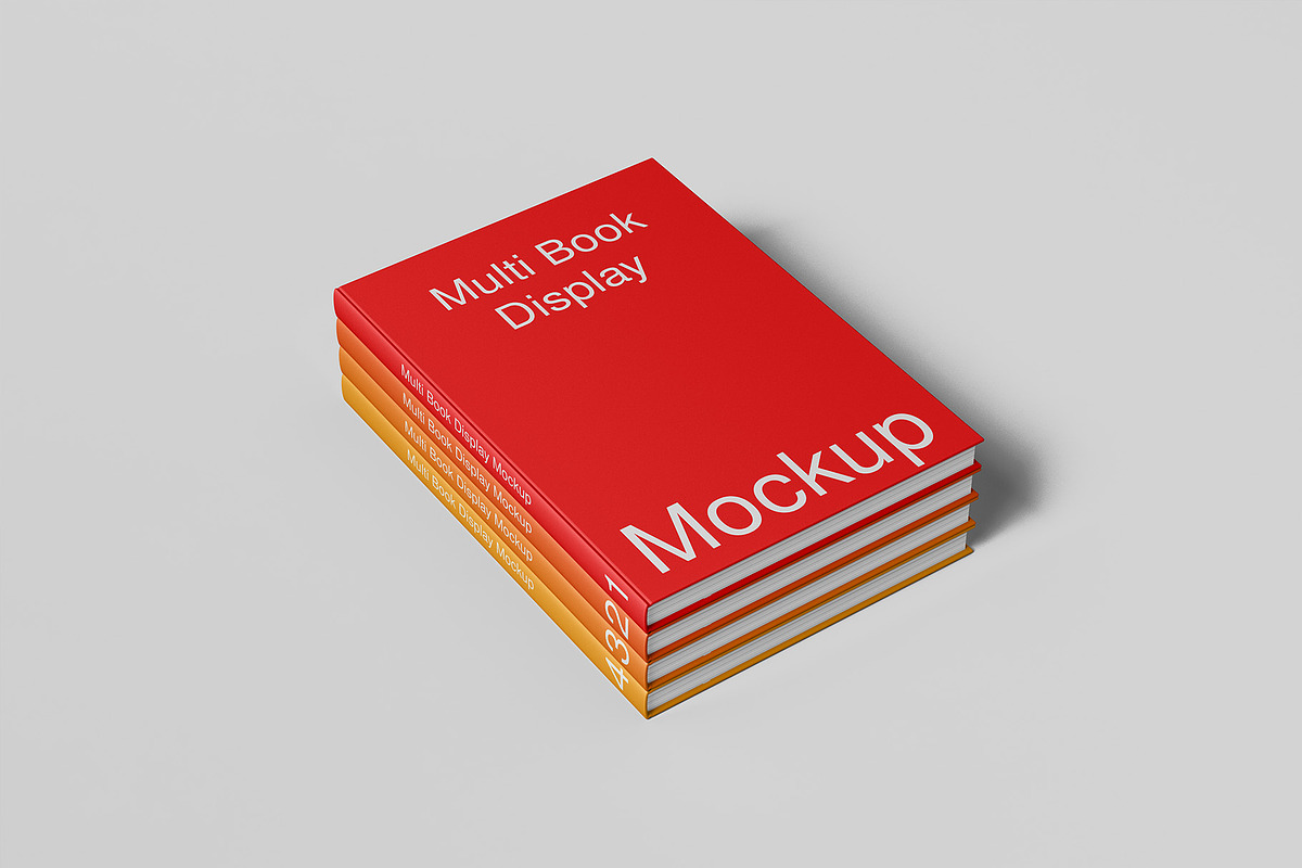 Multi Book Display Mockup - 8 Views, a Books & Magazine Mockup by Illusiongraphic (Photo 7 of 23)