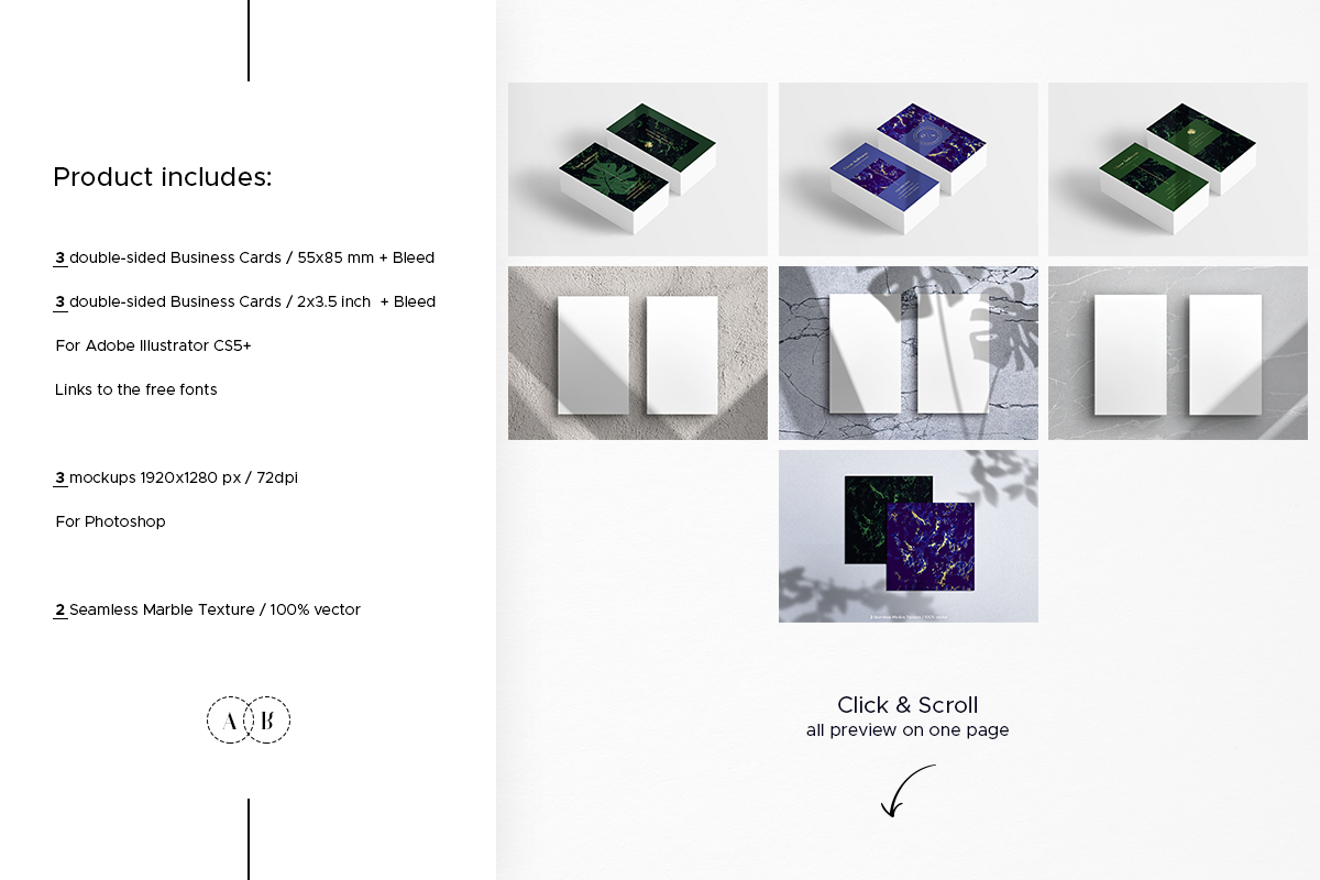 3 Business Card Template & Mockup, a Business Card Template by ARg Design (Photo 2 of 9)