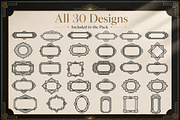 Art Deco Vector Frames Set, an Object Graphic by AvalgaCollectiblesan (Thumbnail 5 of 5)