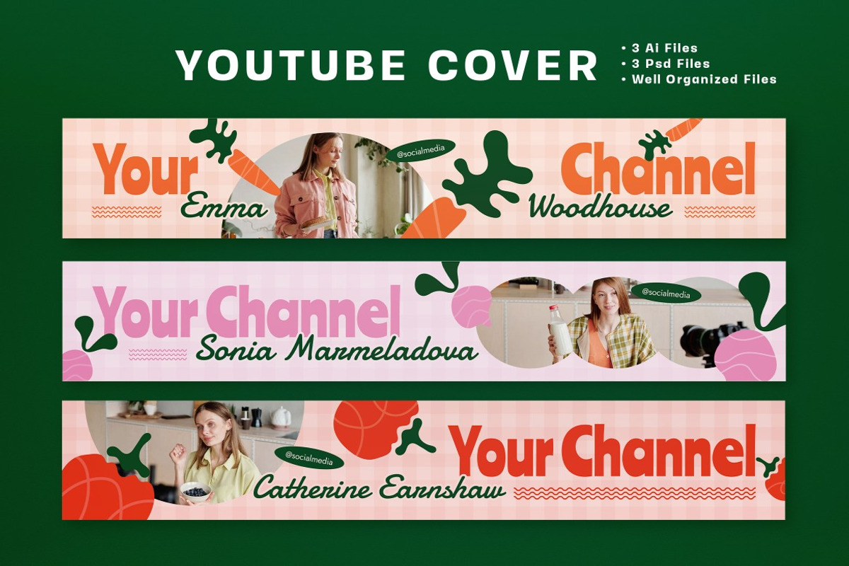 Food Vlogger YouTube Cover preview 2