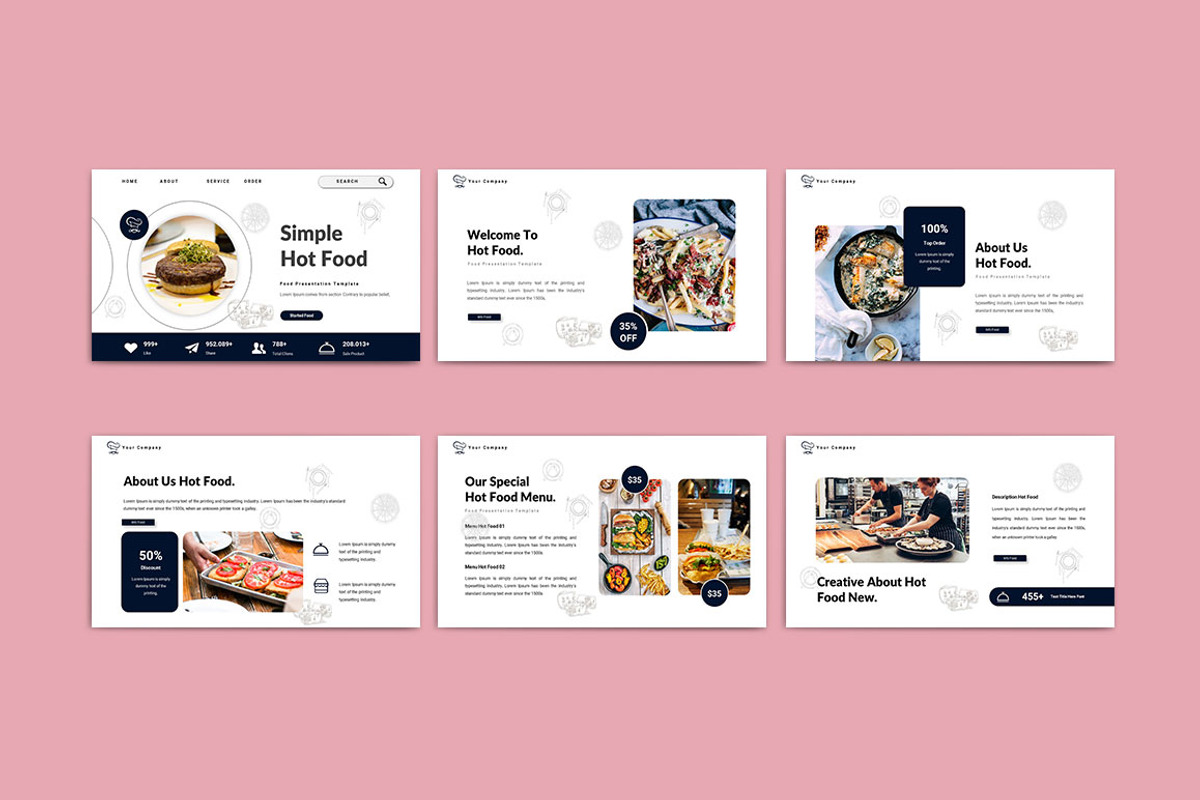 Hot Food Powerpoint, a Presentation Template by yanindesign (Photo 2 of 5)