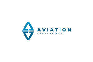 Aviation Letter A and V Logo Design, a Branding & Logo Template by yopie