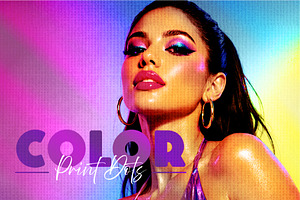 Color Print Dots Image Effect, a Brushes & More by studiogstock