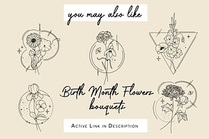 Birth Month Flower Png Clipart