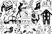 Scandinavian Christmas illustration, an Animal Illustration by Usis (Thumbnail 1 of 16)