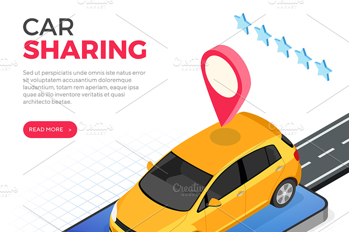 Car Sharing Service Concepts, a Person Illustration by TAlex (Photo 5 of 6)