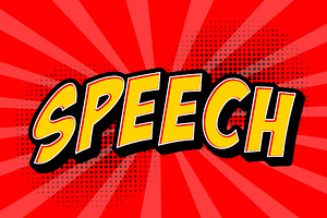 Comic Speech Bubble Text Effect, a Templates & Theme by studiogstock